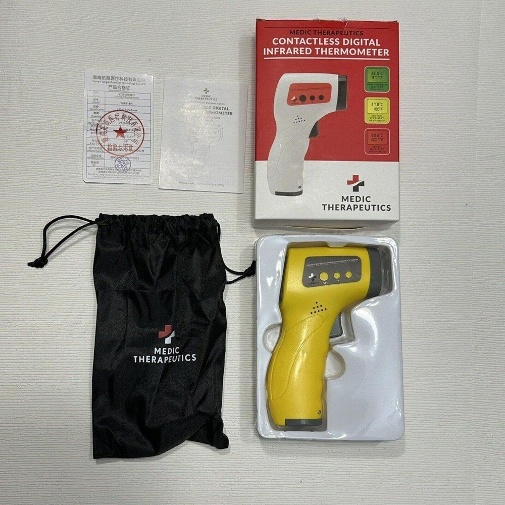 Medic Therapeutics Contactless Digital Infrared Thermometer Open Box New